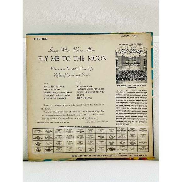 LP 101 Strings - Fly Me To The Moon Vinyl Record - Picture 2 of 2
